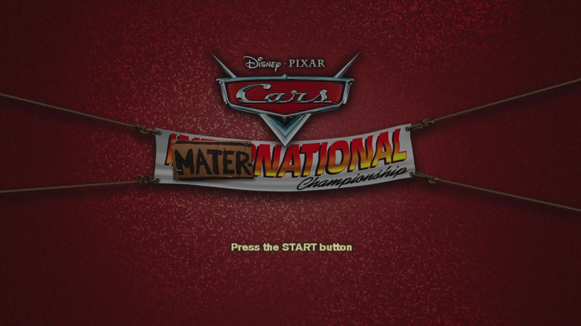 Cars title screen for Xbox 360